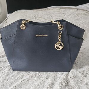 Michael Kors Navy Blue Tote Bag